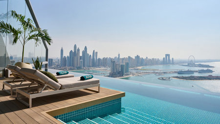 Sky-high winter sun at the world’s highest 360° infinity pool