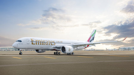 Emirates officially unveils its first A350 aircraft