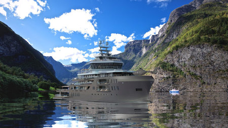 From Rescue Ship to a Luxury Explorer Yacht, Northrop & Johnson's OCEAN FALCON For Sale